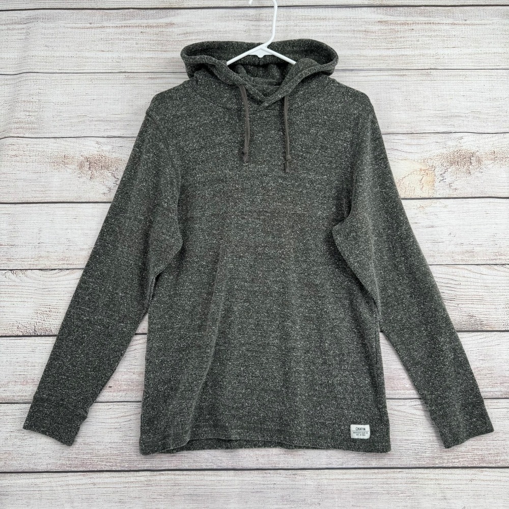 Katin Hoodie Mens MD Gray Heathered Surf Casual Long Sleeve Pullover